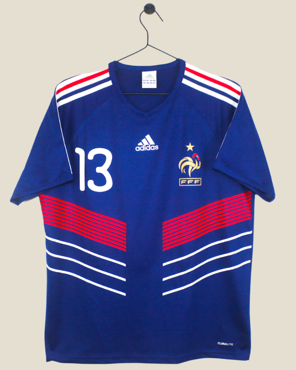 FRANCE 2010 EVRA #13 HOME SHIRT (M) ADIDAS