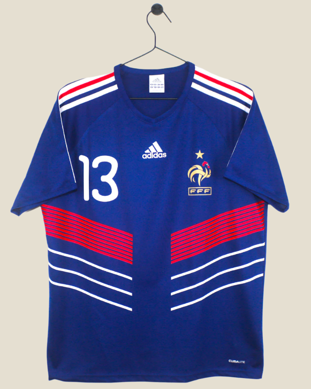 FRANCE 2010 EVRA #13 HOME SHIRT (M) ADIDAS