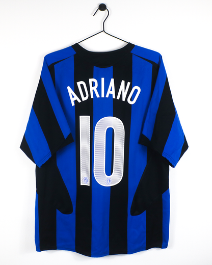 INTER MILAN 2004/05 ADRIANO #10 HOME SHIRT (L) NIKE