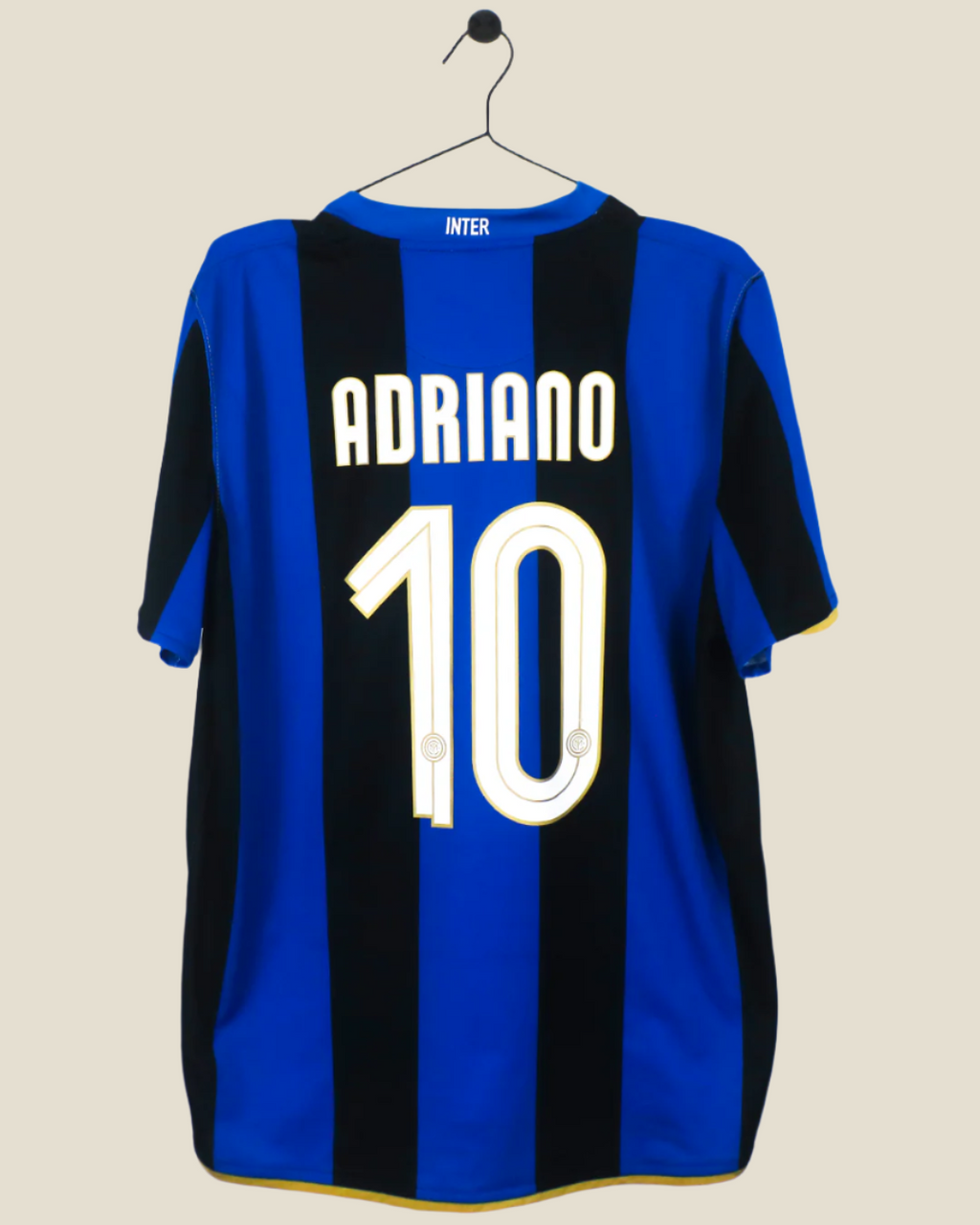 INTER MILAN 2008/09 ADRIANO #10 HOME SHIRT (L) NIKE