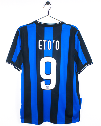 INTER MILAN 2009/10 ETO'O #9 CENTENARY HOME SHIRT (M) NIKE