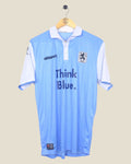 Kick Off Vintage 2014/15 1860 Munchen home football shirt in light blue and white by Uhlsport, size medium.