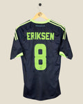 Kick Off Vintage Ajax 2012/13 away football shirt with Eriksen 8 print in black and neon green