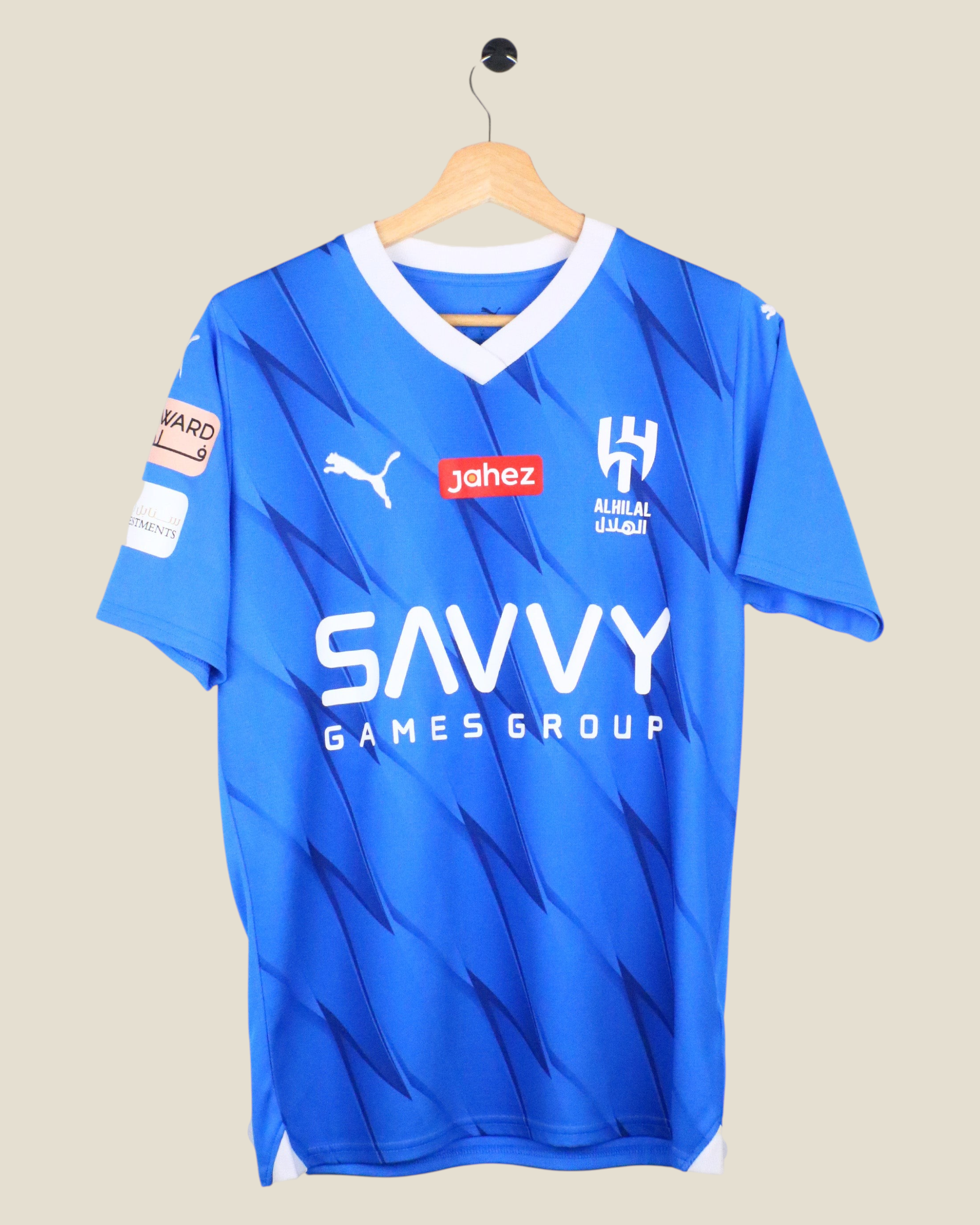 Kick Off Vintage Al Hilal 2023/24 Neymar #10 home jersey in blue with white Puma logo and sponsor details