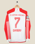 Kick Off Vintage Bayern Munich 2023/24 long sleeve home shirt with Gnabry 7 print and UCL patches on back