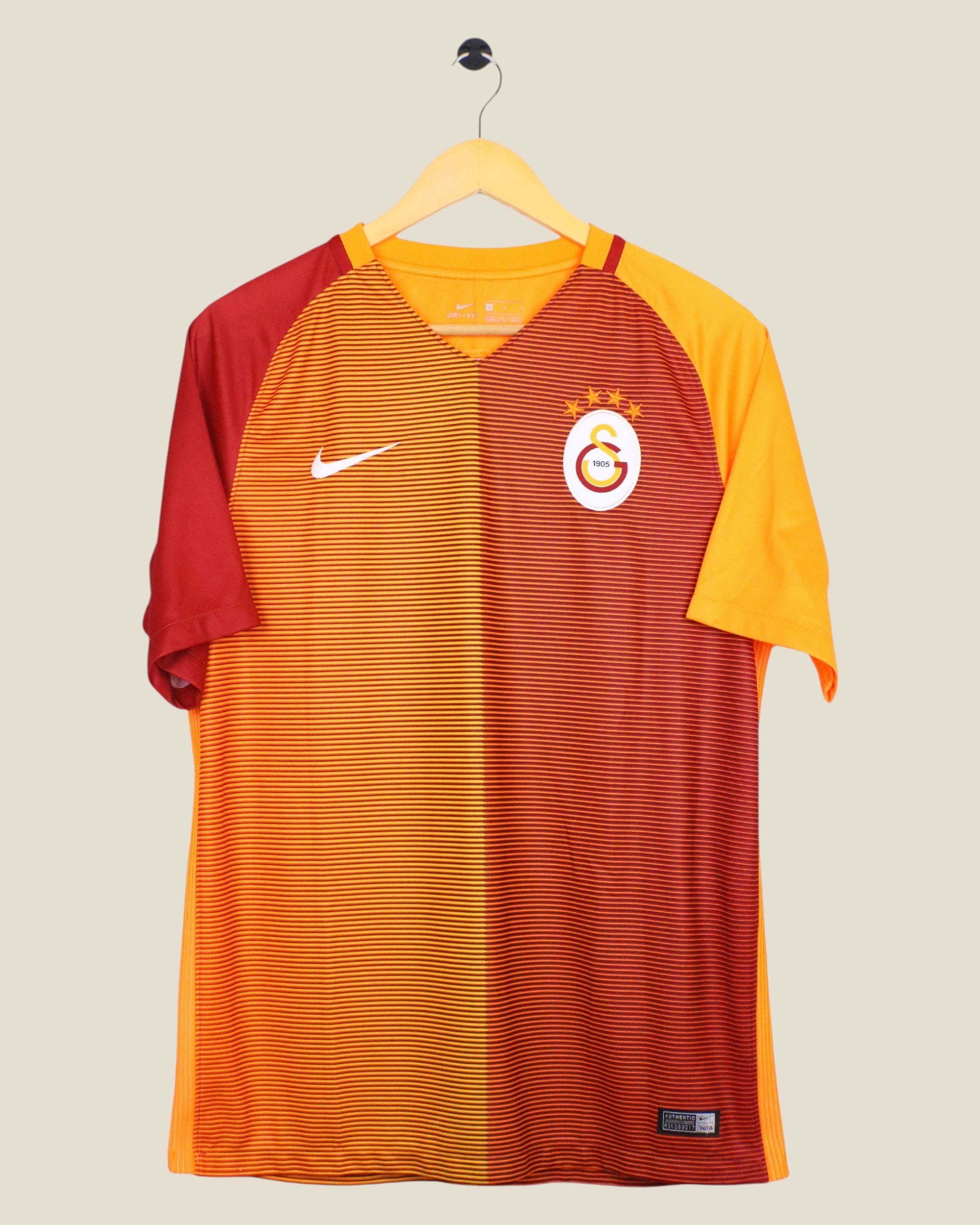 Kick Off Vintage Galatasaray 2016/17 Podolski home jersey in red and yellow with Nike logo and club crest