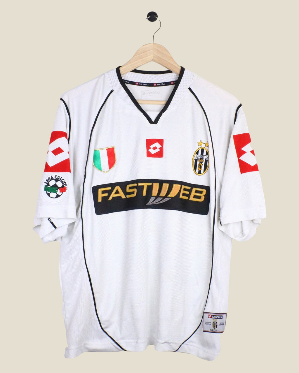 Kick Off Vintage Juventus 1998/99 Del Piero #10 home jersey in white with Lotto branding and Fastweb sponsor