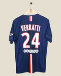 Kick Off Vintage Paris Saint-Germain 2014/15 home jersey with Verratti 24 print in navy blue