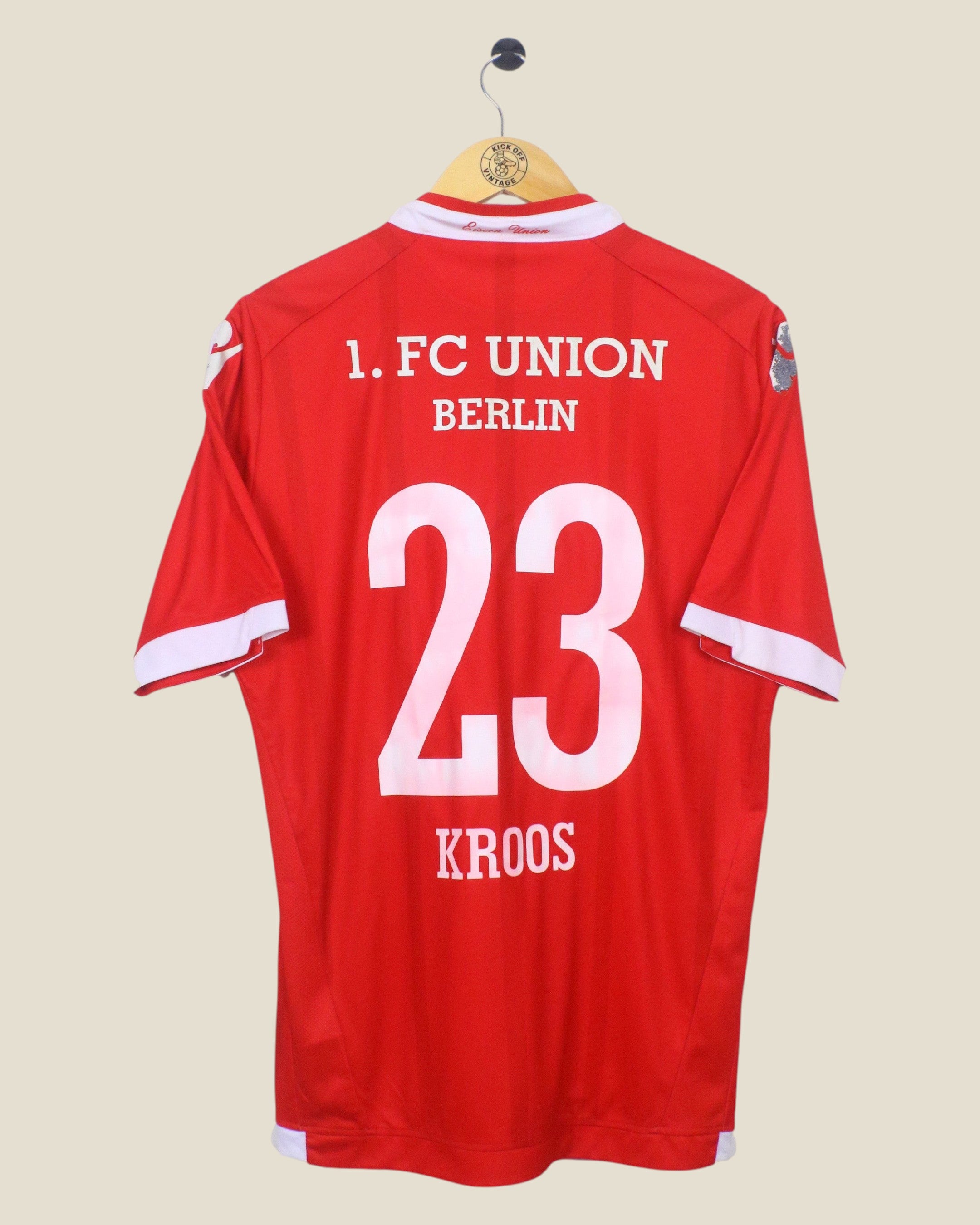 Kick Off Vintage 2015/16 Union Berlin home football shirt with Kroos 23 print on the back