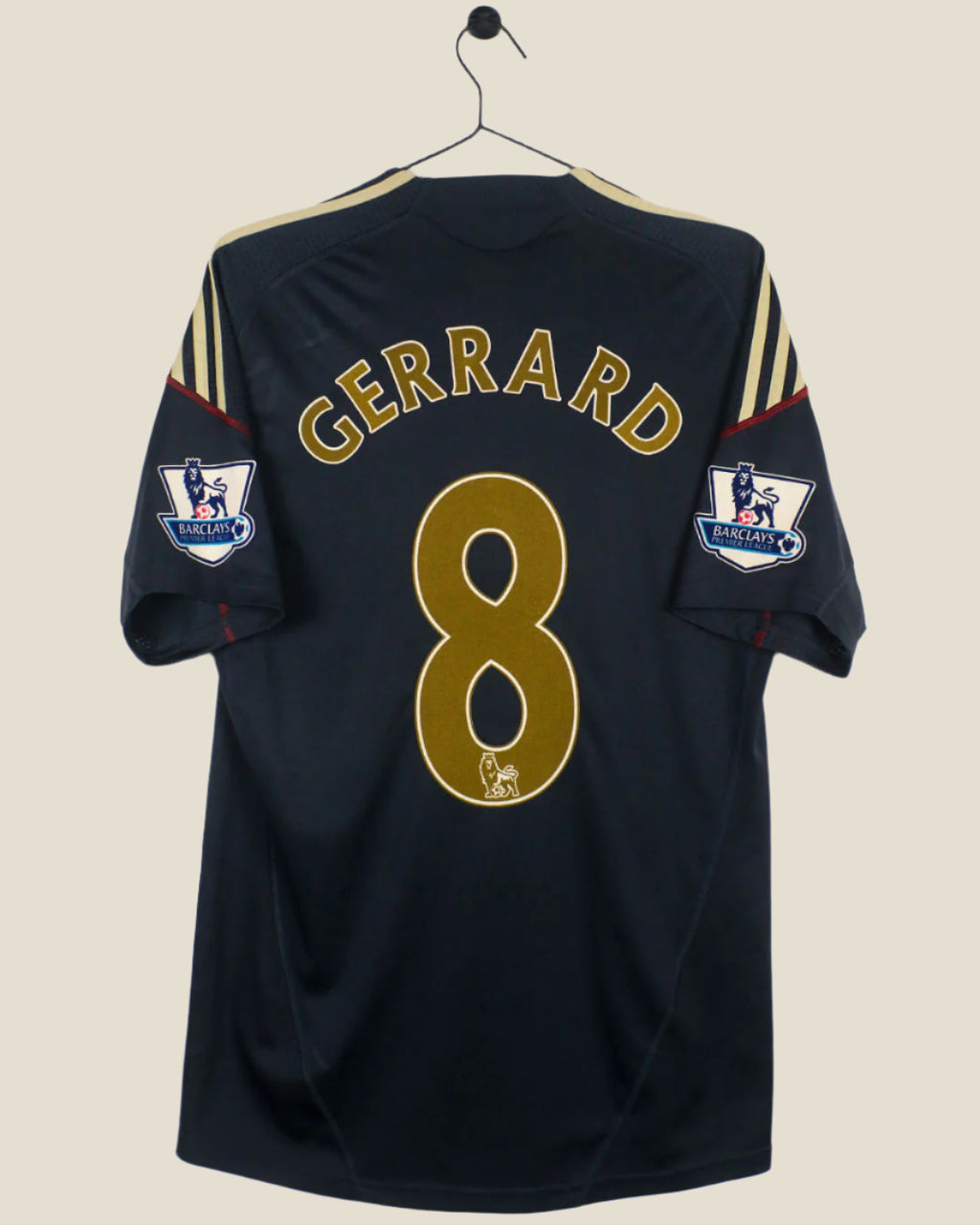 LIVERPOOL 2009/10 GERARD #8 AWAY SHIRT (M) ADIDAS