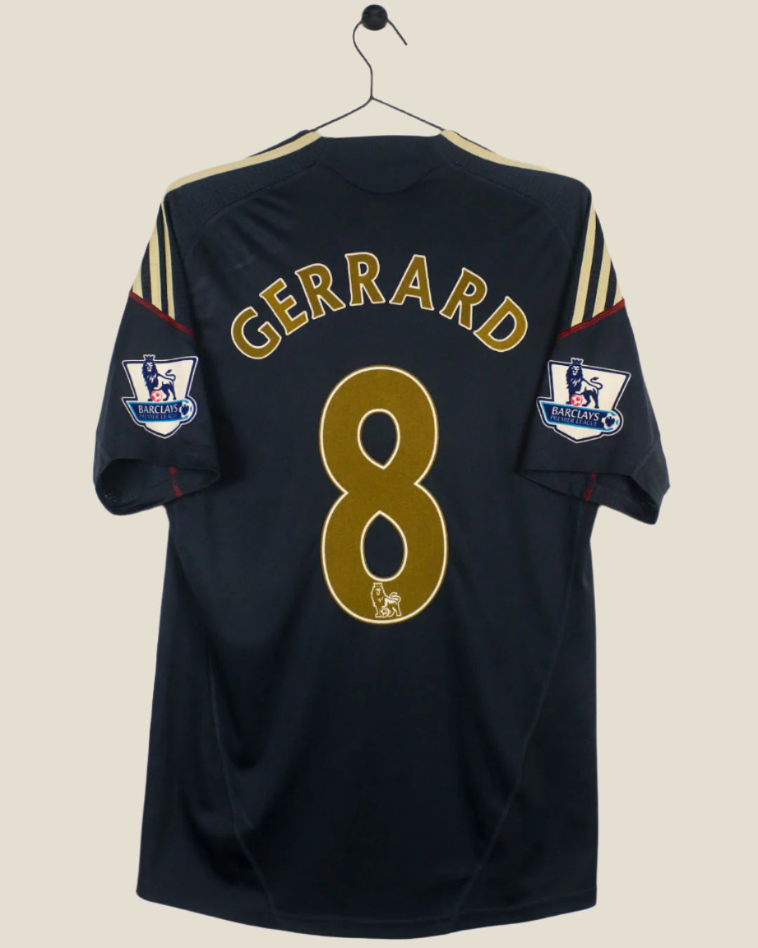 LIVERPOOL 2009/10 GERARD #8 AWAY SHIRT (M) ADIDAS