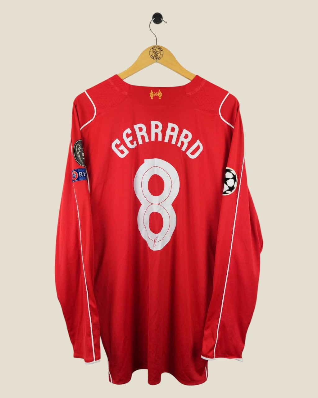 LIVERPOOL 2014/15 GERRARD HOME L/S UCL SHIRT (XXL) WARRIOR