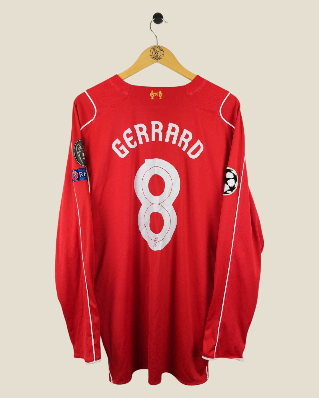 LIVERPOOL 2014/15 GERRARD HOME L/S UCL SHIRT (XXL) WARRIOR