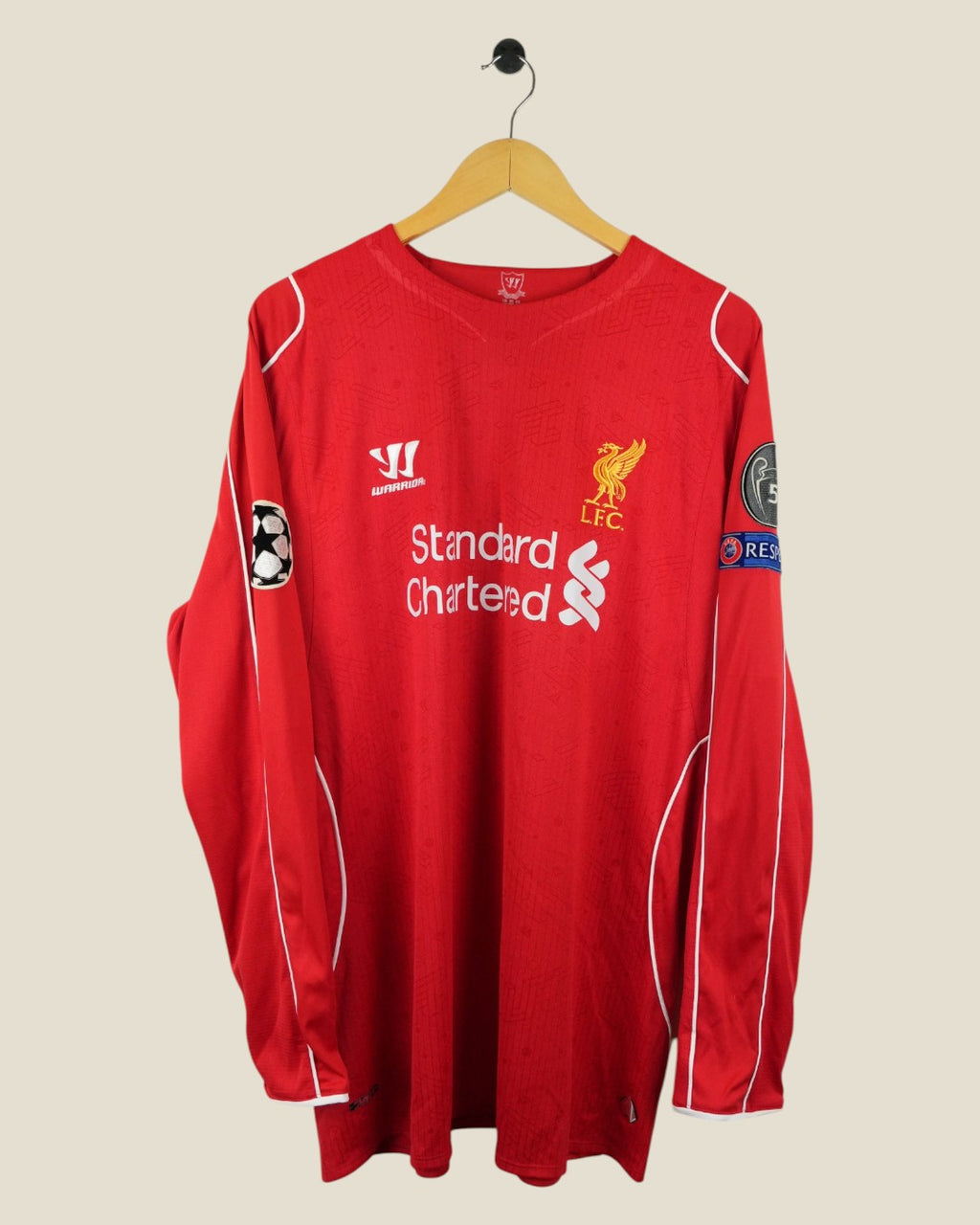 LIVERPOOL 2014/15 GERRARD HOME L/S UCL SHIRT (XXL) WARRIOR