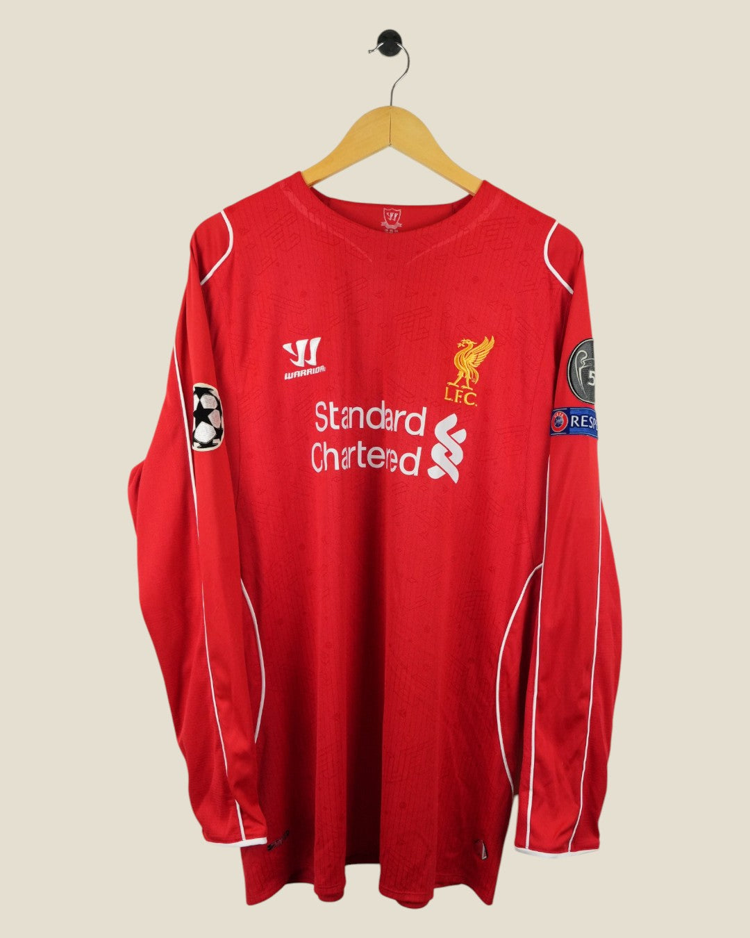 LIVERPOOL 2014/15 GERRARD HOME L/S UCL SHIRT (XXL) WARRIOR