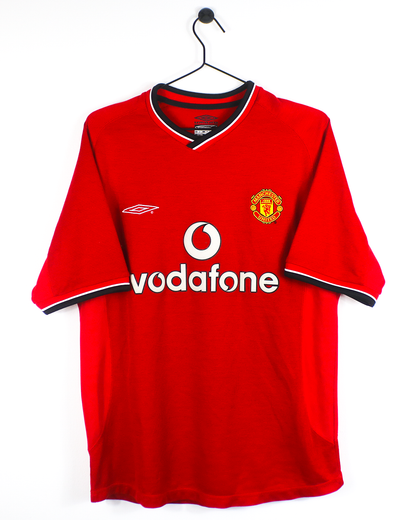 MANCHESTER UNITED 2000/02 BECKHAM #7 HOME SHIRT (M) UMBRO