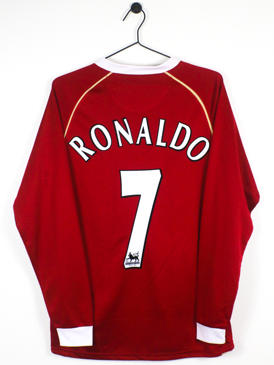 MANCHESTER UNITED 2006/07 RONALDO #7 HOME LONG SLEEVE SHIRT (M) NIKE