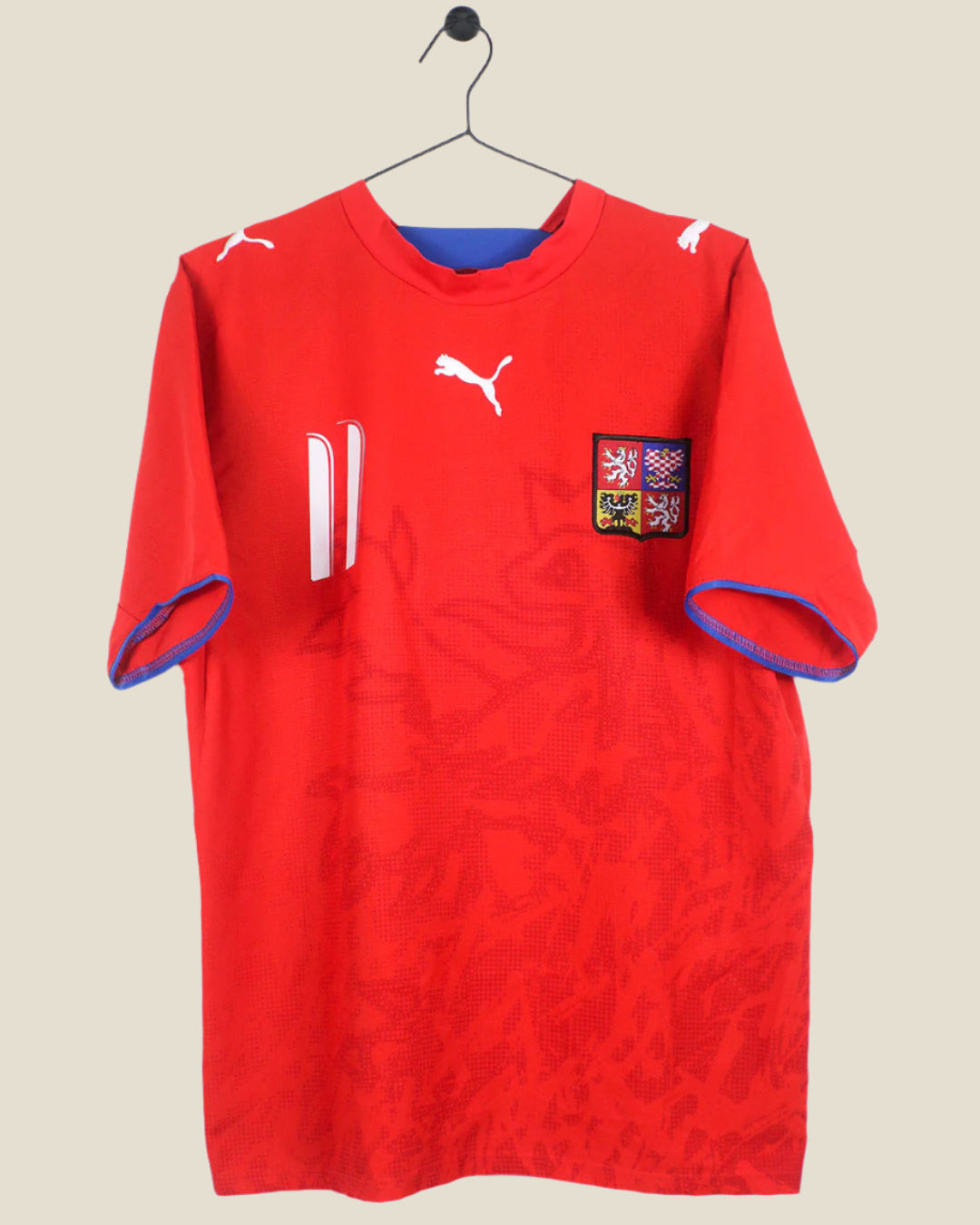 Maillot Czech Republic 2002 Nedved #11 REPUBLIQUE TCHEQUE Jersey - L