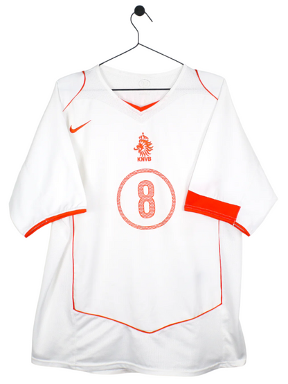 NETHERLANDS 2004 DAVIDS #8 AWAY SHIRT (L) NIKE