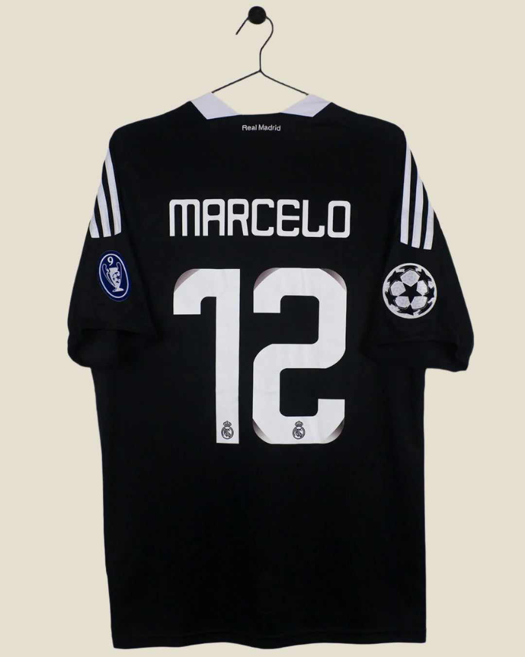 REAL MADRID 2008/09 MARCELO #12 UCL THIRD SHIRT (XL) ADIDAS