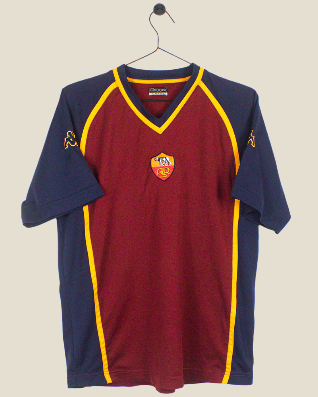 AS ROMA 2000/01 TRAINING SHIRT (L) KAPPA
